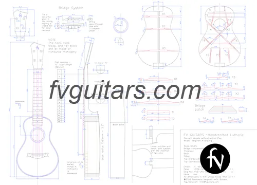 Progetto di costruzione dell'ukulele concerto.