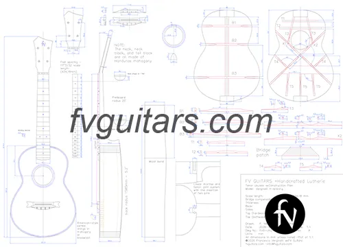Progetto di costruzione dell'ukulele tenore.